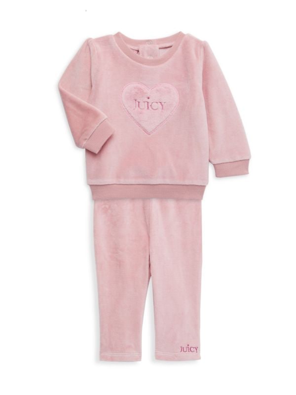 Juicy Couture Baby Girl's 2-Piece Velour Tracksuit Set